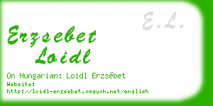 erzsebet loidl business card