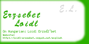 erzsebet loidl business card